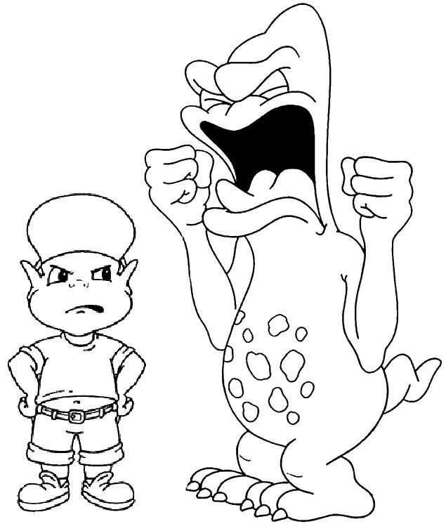 coloriage abidou et le martien